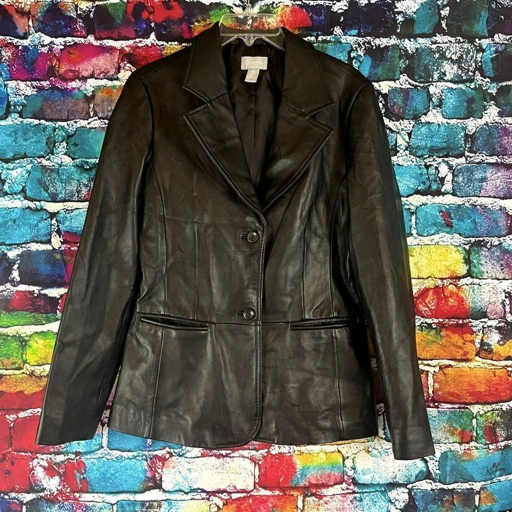 Y2k Old Navy Collection Genuine Leather Lightweight Jacket Medium